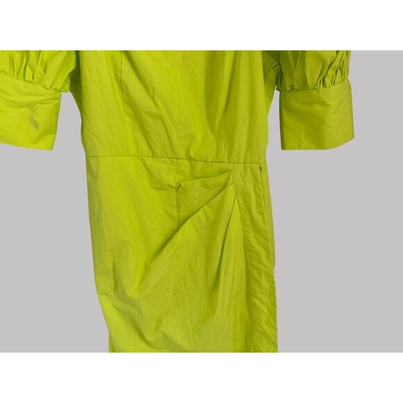 CHRISTOPHER JOHN ROGERS PUFF SLEEVE WRAP DRESS SIZE 8 - Picture 6 of 11